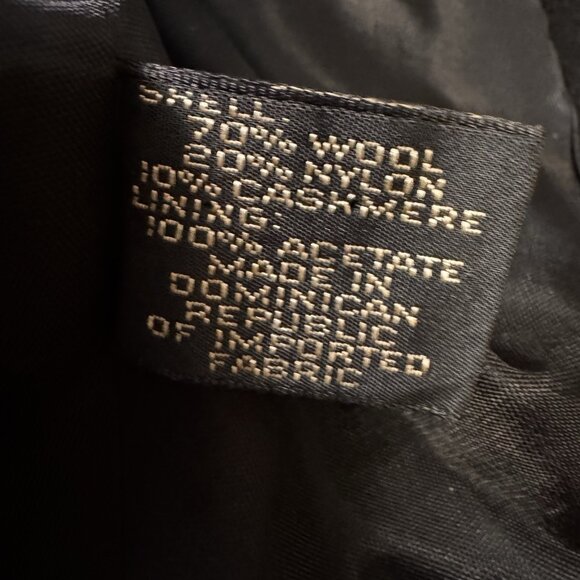 Vintage Express Cropped Wool Jacket Double Breasted Black Womens S - Picture 6 of 7